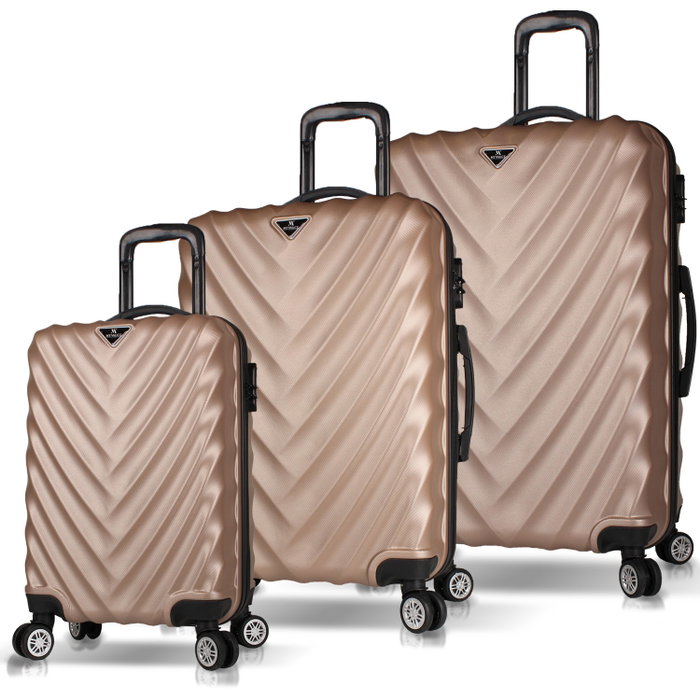 Zoozie Bags Juego de maletas de 3 piezas Dorado Zoozie Bags Juego de maletas de 3 piezas Dorado